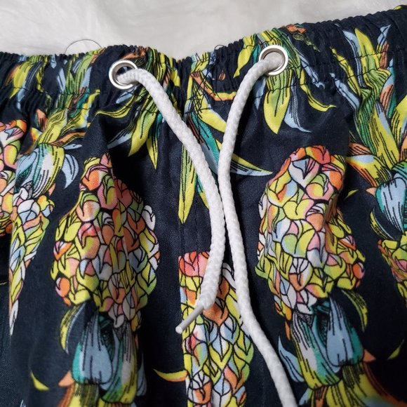 Pineapple Print Summer Shorts, XXXL - Picture 3 of 6